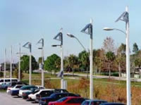 Picture of a PV lighting systems under test at FSEC.