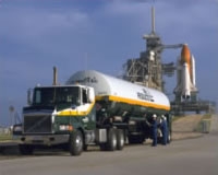 Picture of Air Products LH2 tanker with Shuttle Atlantis.