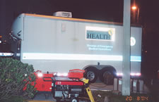 Photo: Emergency medical trailer with generator powered by a generator.