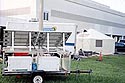 Mobile PV trailer powering medical tent