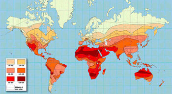 World Solar Resource Map